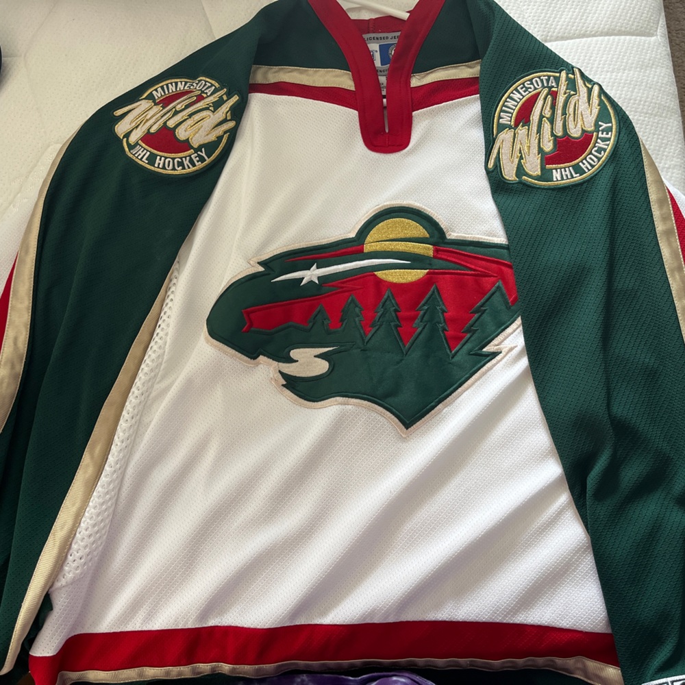 CCM Authentic Minnesota Wild Blank Back Vintage Jersey Size Large (L)